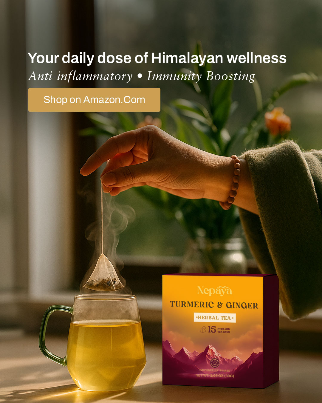 Nepaya Turmeric Ginger Herbal Tea